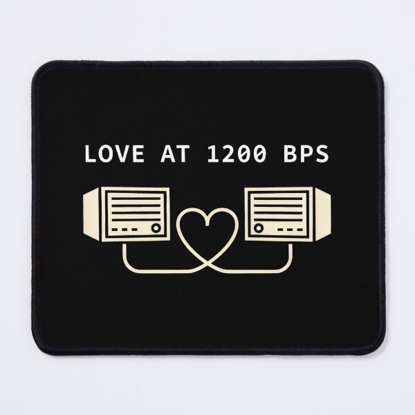 Item preview, Love at 1200 BPS Retro Computing Aesthetic Art designed and sold by SplashTastic.