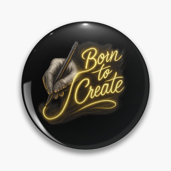 Item preview, Born to Create - Glowing Artist Hand Neon Sketch designed and sold by MKreative Studio.
