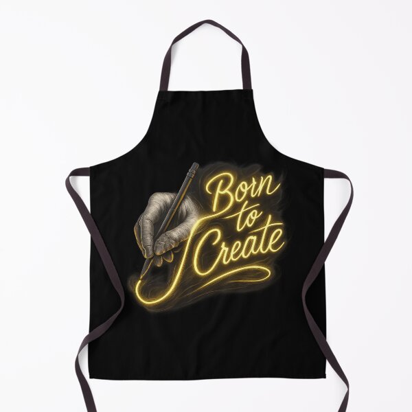 Item preview, Born to Create - Glowing Artist Hand Neon Sketch designed and sold by MKreative Studio.