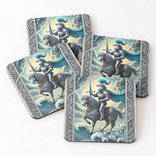 Item preview, Sheepism – Knight of Swords Tarot Card designed and sold by Thpoar.