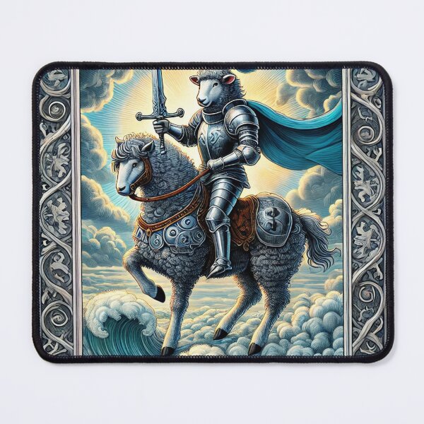 Item preview, Sheepism – Knight of Swords Tarot Card designed and sold by Thpoar.