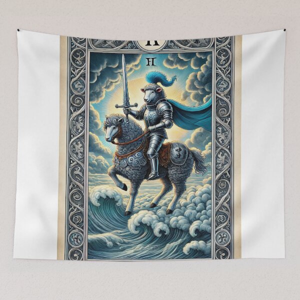 Item preview, Sheepism – Knight of Swords Tarot Card designed and sold by Thpoar.