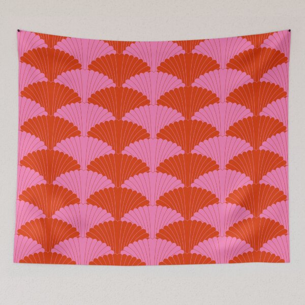 Item preview, Stylized seashells in red and pink. Modern pattern. designed and sold by Sandra Brezina.
