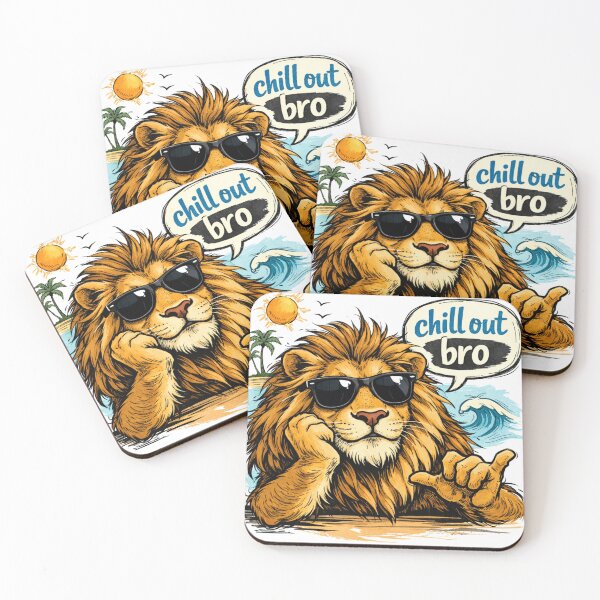 Item preview, #CHILL OUT BRO LION  designed and sold by TIPOTENIOS.