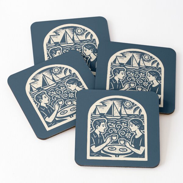 Item preview, Coffee Dates By The Sea designed and sold by EdvvinStudios.