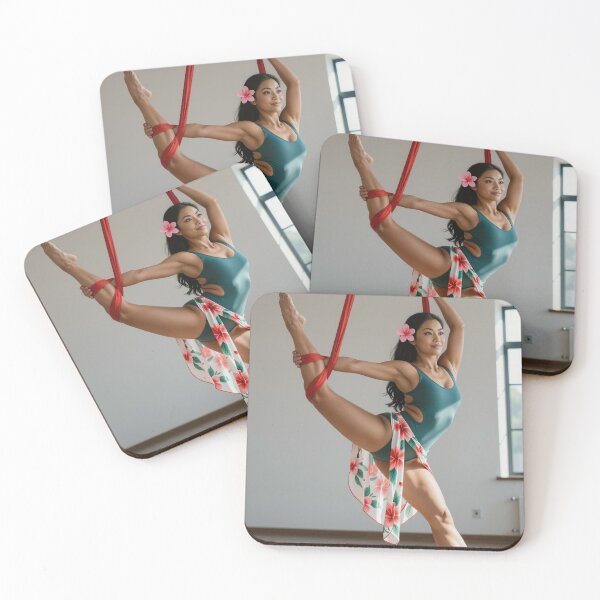 Item preview, Shanti aerialist floral balance studio pose designed and sold by CathryneDelamort.