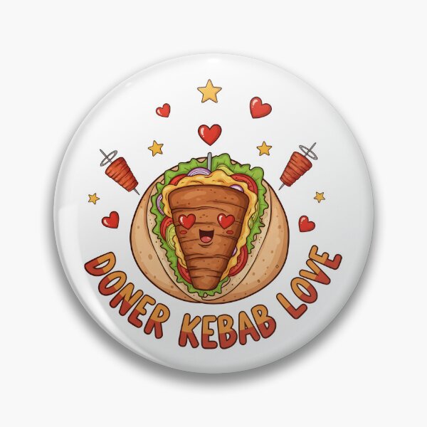 Item preview, Doner Kebab Love Funny Cartoon Food Design. designed and sold by The-T-In-Retro.
