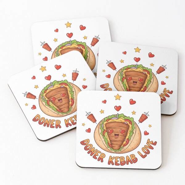 Item preview, Doner Kebab Love Funny Cartoon Food Design. designed and sold by The-T-In-Retro.
