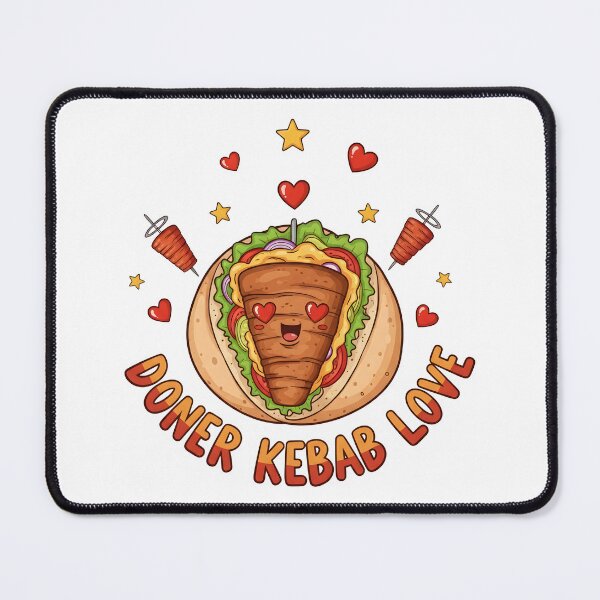 Item preview, Doner Kebab Love Funny Cartoon Food Design. designed and sold by The-T-In-Retro.