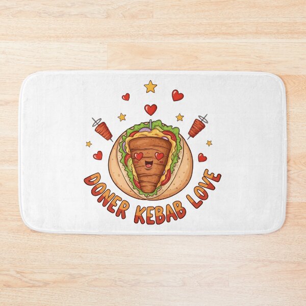 Item preview, Doner Kebab Love Funny Cartoon Food Design. designed and sold by The-T-In-Retro.