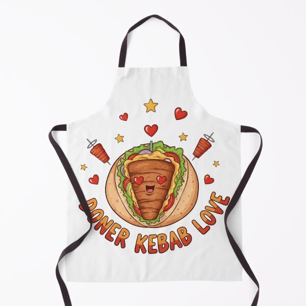 Item preview, Doner Kebab Love Funny Cartoon Food Design. designed and sold by The-T-In-Retro.