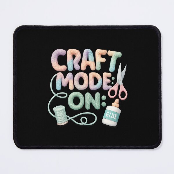 Item preview, Craft Mode: ON - Pastel Yarn Typography designed and sold by MKreative Studio.