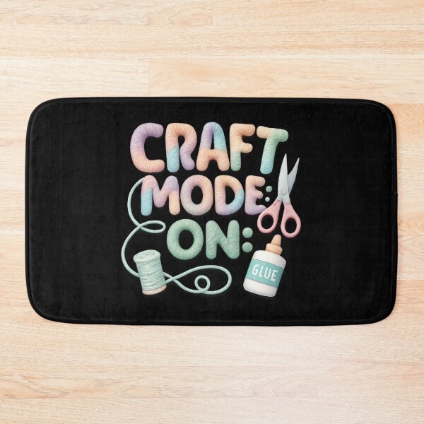 Item preview, Craft Mode: ON - Pastel Yarn Typography designed and sold by MKreative Studio.