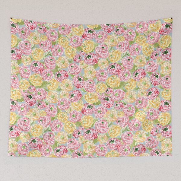 Item preview, Soft Ranunculus Floral - Grandmillennial Cottage Garden  designed and sold by aneladesigns.