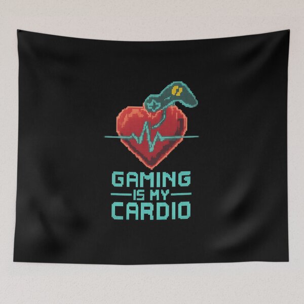 Item preview, Gaming Is My Cardio - Neon Pixel Heart Design designed and sold by MKreative Studio.