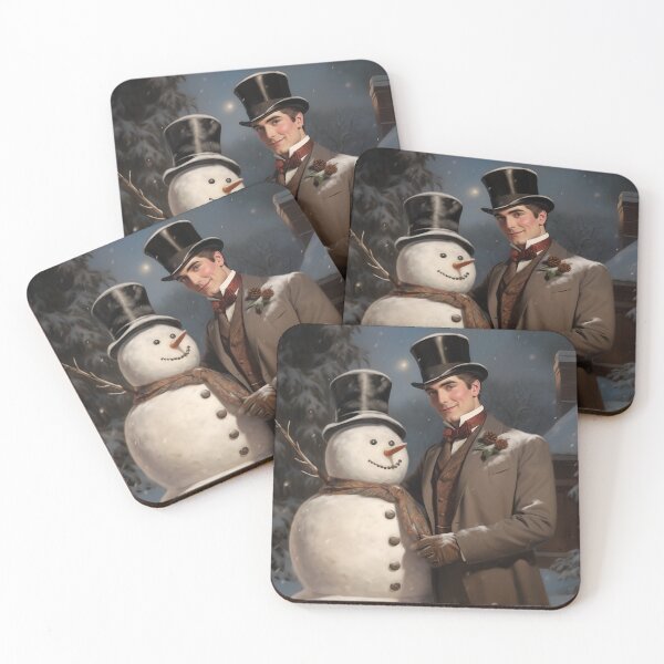 Item preview, Elegance in Frost: A Stately Soirée with Mr. Snow designed and sold by GildedPagesCo.