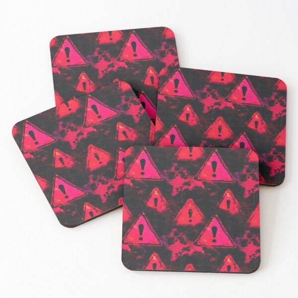 Item preview, Neon Warning Triangle Grunge Pattern designed and sold by bubblegoth.