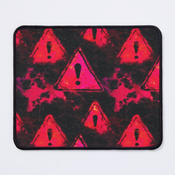 Item preview, Neon Warning Triangle Grunge Pattern designed and sold by bubblegoth.