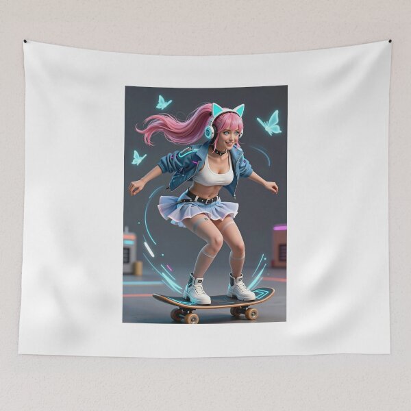 Item preview, Cathrynedelamort Skater girl finds balance designed and sold by CathryneDelamort.