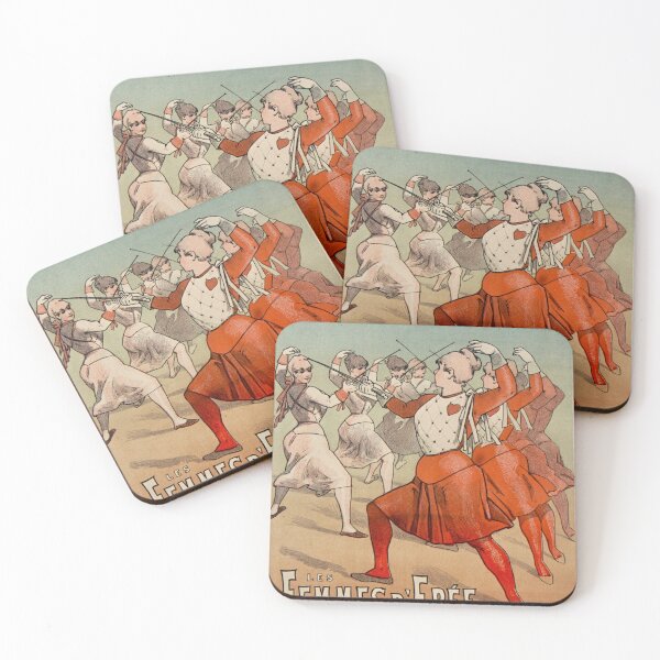 Item preview, French Swordswomen Poster (1885) designed and sold by 19th Century in Color.