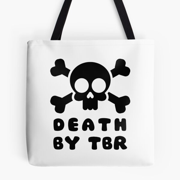 Item preview, Death by TBR (To Be Read) Black Skull  designed and sold by Taiga-Design.