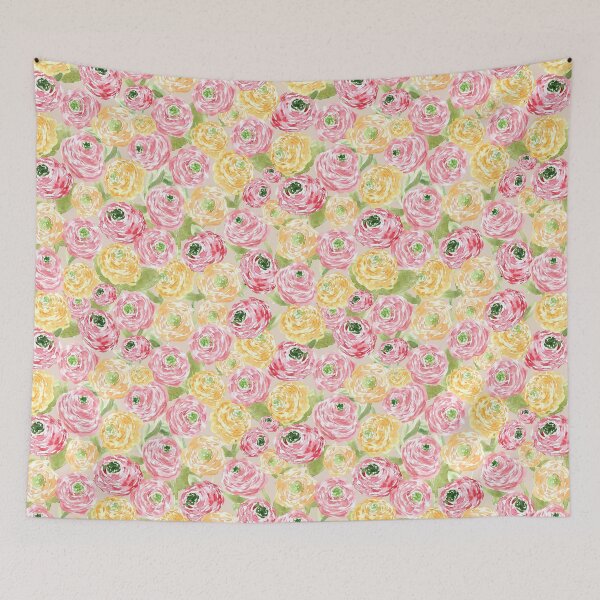 Item preview, Soft Ranunculus Floral - Grandmillennial Cottage Garden  designed and sold by aneladesigns.
