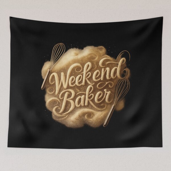 Item preview, Weekend Baker - Flour & Whisks Typography designed and sold by MKreative Studio.