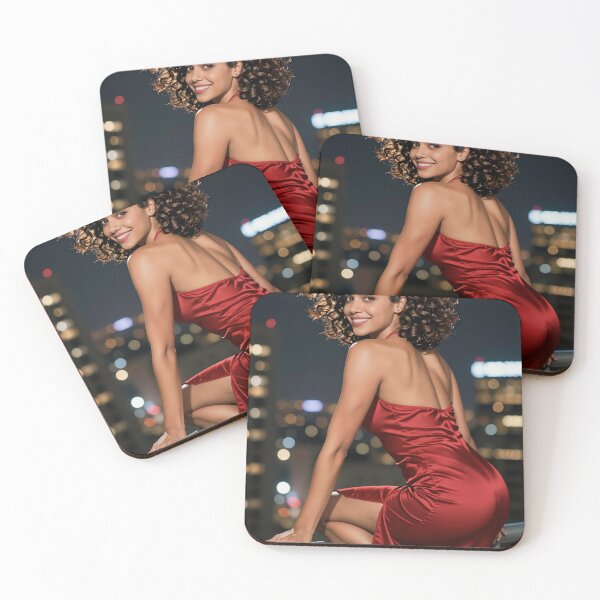 Item preview, Sarah curls red dress city night view designed and sold by CathryneDelamort.
