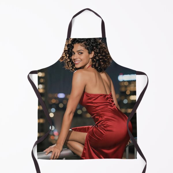 Item preview, Sarah curls red dress city night view designed and sold by CathryneDelamort.