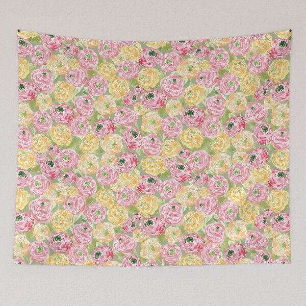 Item preview, Soft Ranunculus Floral - Grandmillennial Cottage Garden  designed and sold by aneladesigns.