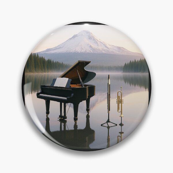 Item preview, Piano, Trumpet & EWI on a Quiet Lake – Music Reflections in Nature designed and sold by MySheetMusicArt.