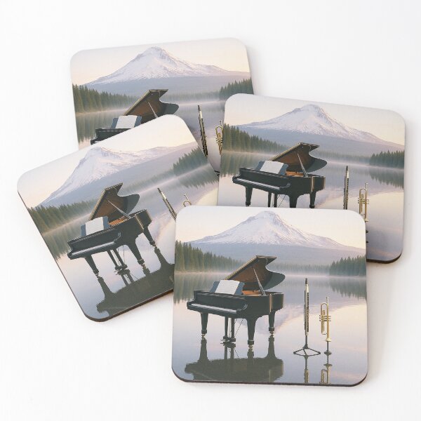 Item preview, Piano, Trumpet & EWI on a Quiet Lake – Music Reflections in Nature designed and sold by MySheetMusicArt.