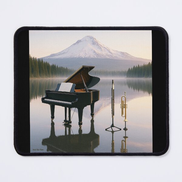 Item preview, Piano, Trumpet & EWI on a Quiet Lake – Music Reflections in Nature designed and sold by MySheetMusicArt.