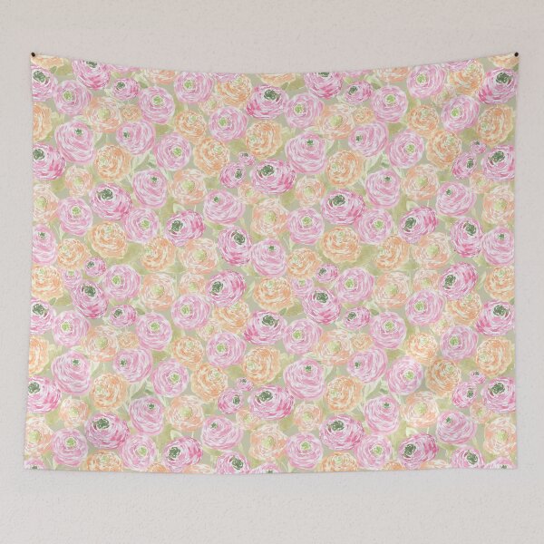 Item preview, Soft Ranunculus Floral - Grandmillennial Cottage Garden  designed and sold by aneladesigns.