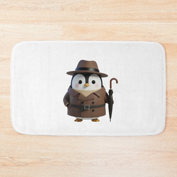 Item preview, POODY Trench – Cute Penguin in Classic Trench Coat designed and sold by HNstory.