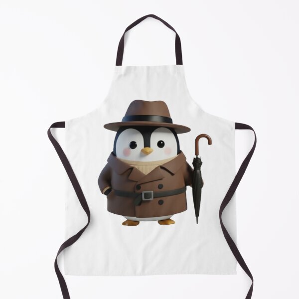 Item preview, POODY Trench – Cute Penguin in Classic Trench Coat designed and sold by HNstory.