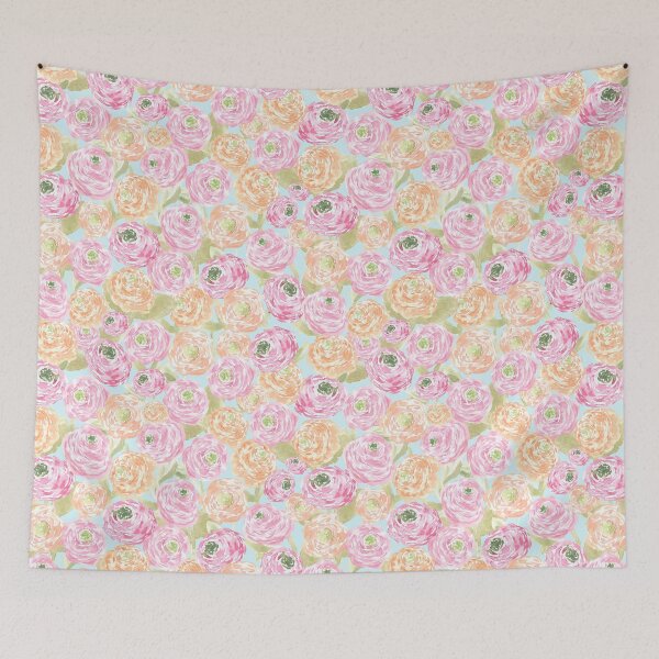 Item preview, Soft Ranunculus Floral - Grandmillennial Cottage Garden  designed and sold by aneladesigns.