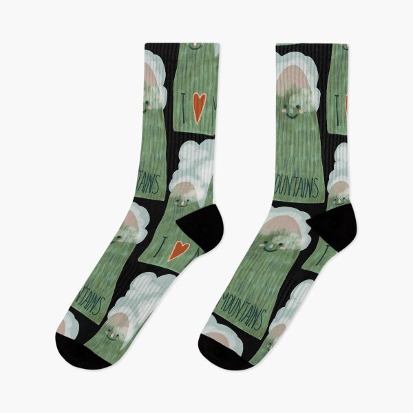 Item preview, I love mountains, childish style, kidcore, designed and sold by Dormitria.