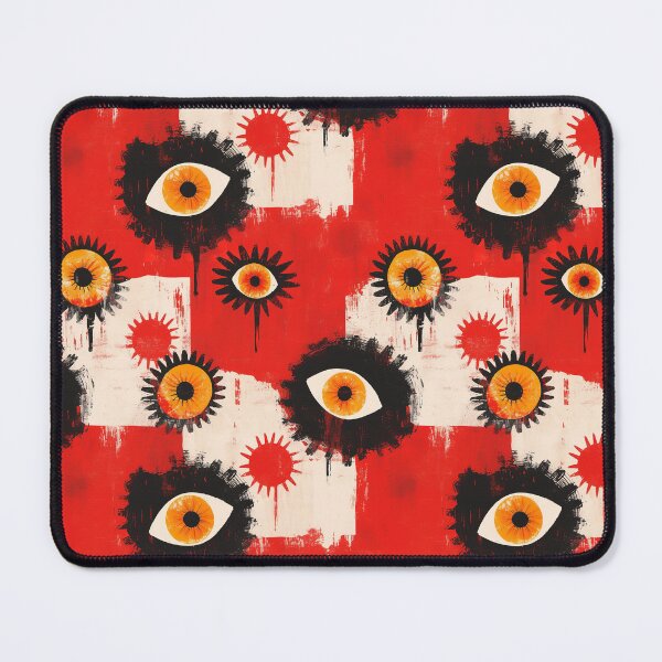 Item preview,  Evil Eye Graffiti Pattern in Red designed and sold by bubblegoth.