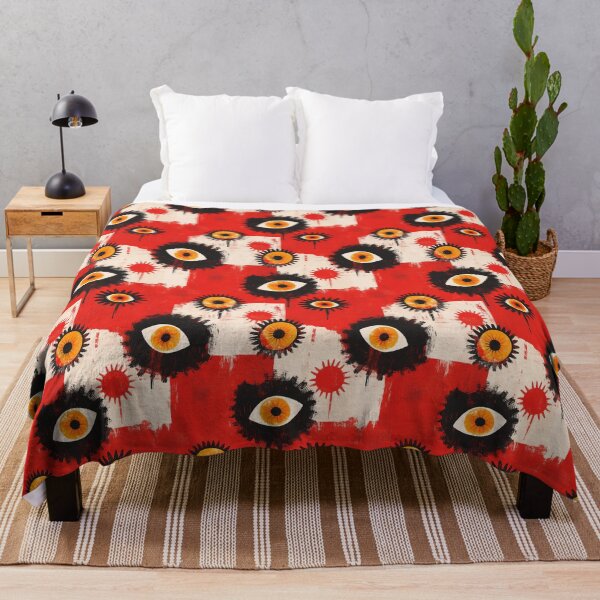 Item preview,  Evil Eye Graffiti Pattern in Red designed and sold by bubblegoth.