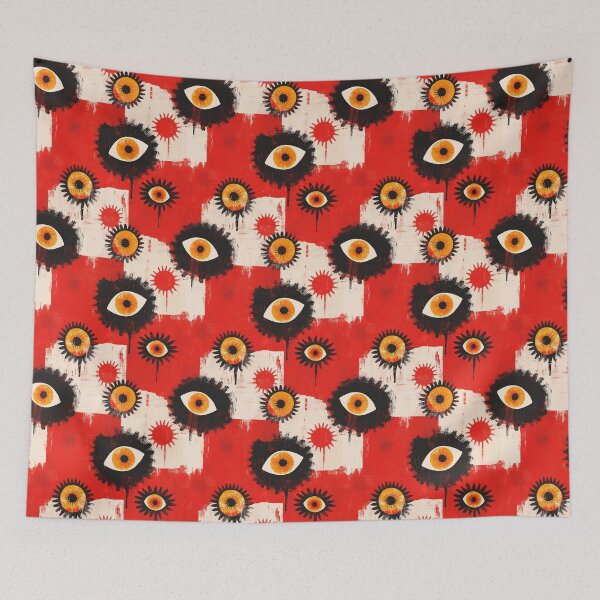 Item preview,  Evil Eye Graffiti Pattern in Red designed and sold by bubblegoth.