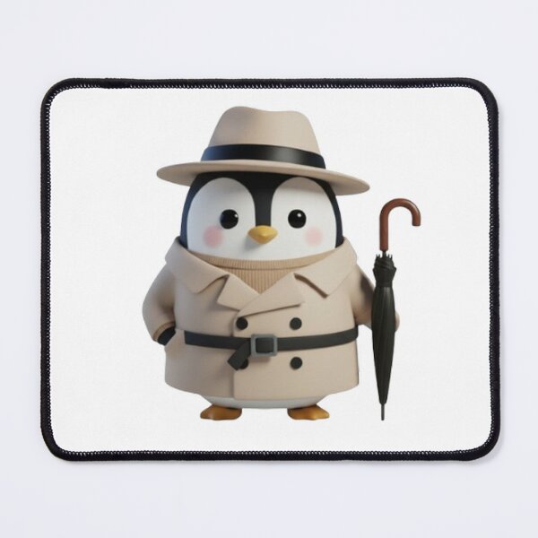 Item preview, POODY Trench – Cute Penguin in Classic Trench Coat designed and sold by HNstory.