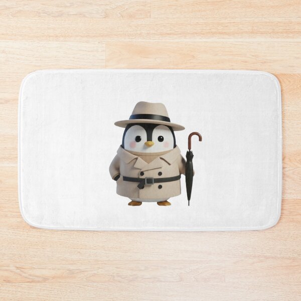 Item preview, POODY Trench – Cute Penguin in Classic Trench Coat designed and sold by HNstory.