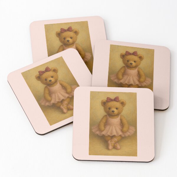 Item preview, Pink Teddy Bear Ballerina — A Sweet Valentine designed and sold by Novel Works Studio.