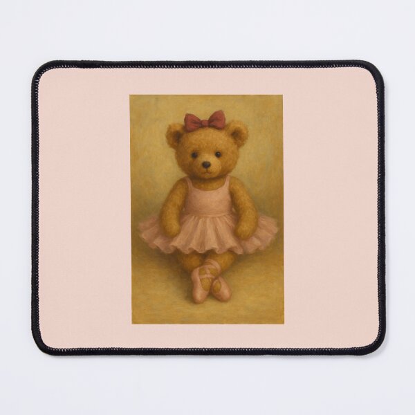 Item preview, Pink Teddy Bear Ballerina — A Sweet Valentine designed and sold by Novel Works Studio.