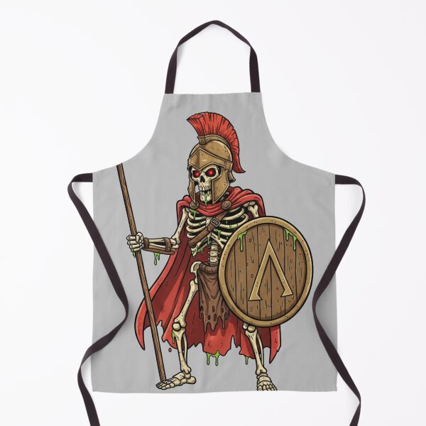 Item preview, The Last of the 300 - Skeleton Spartan in Battle Stance designed and sold by unthinkabletees.