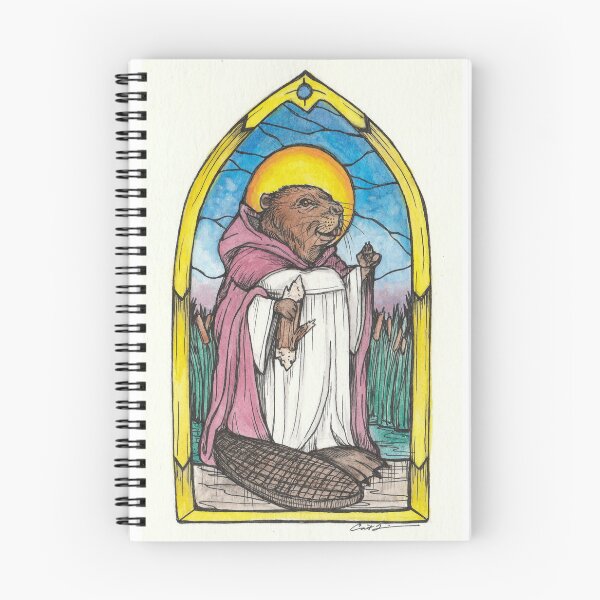 Item preview, Saint Beaver. Patron Saint of Getting Sh*t Done. Human made design, no AI. designed and sold by IrwinArtworks.