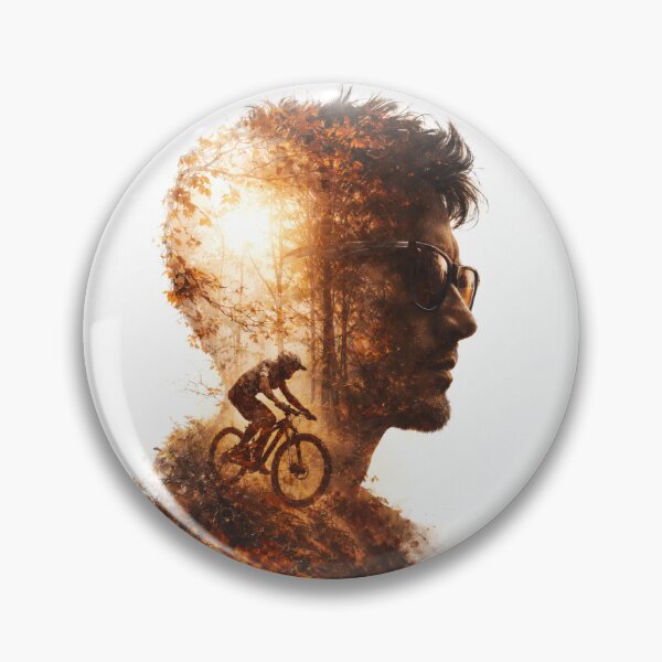 Item preview, DOWNHILL MINDSET – Double Exposure Mountain Bike Art designed and sold by Fextreme.