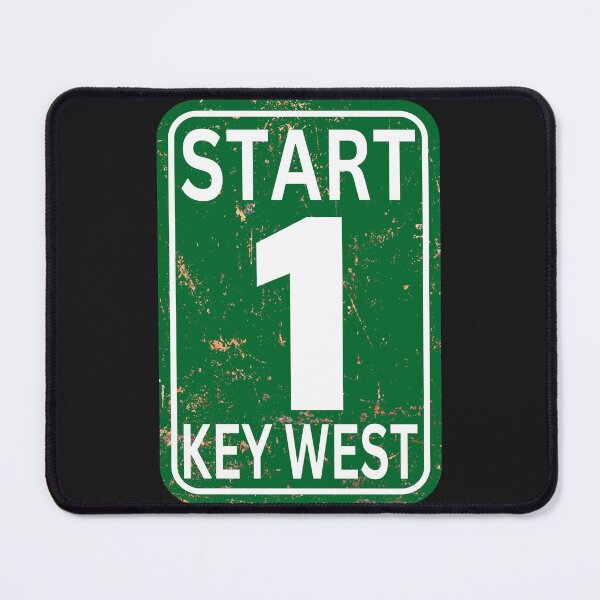 Item preview, Key west Mile One Rusted Road Sign Family Vacation Florida designed and sold by erozzz.