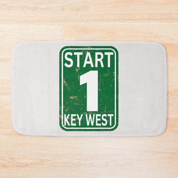 Item preview, Key west Mile One Rusted Road Sign Family Vacation Florida designed and sold by erozzz.